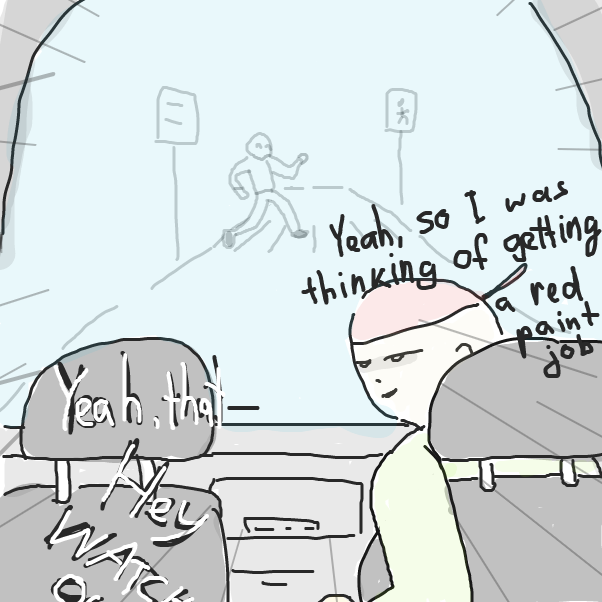 Drawing in Car by Robro