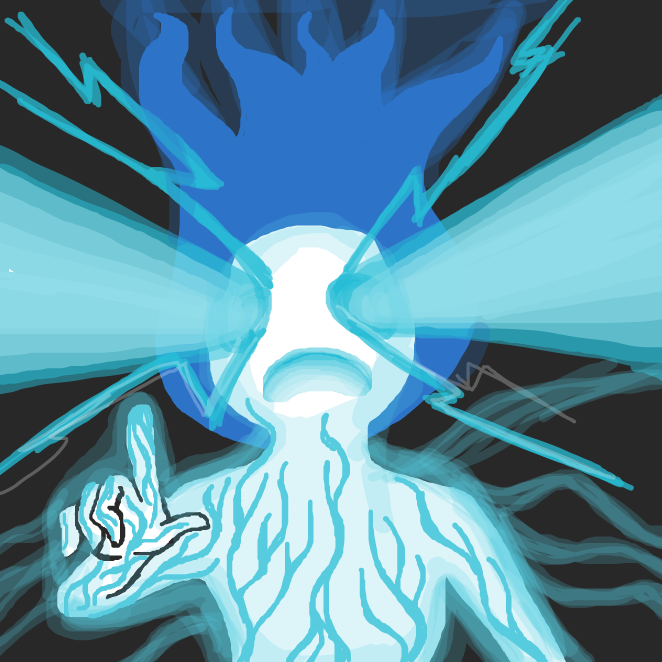 Drawing in Blue light by SeanTrunks