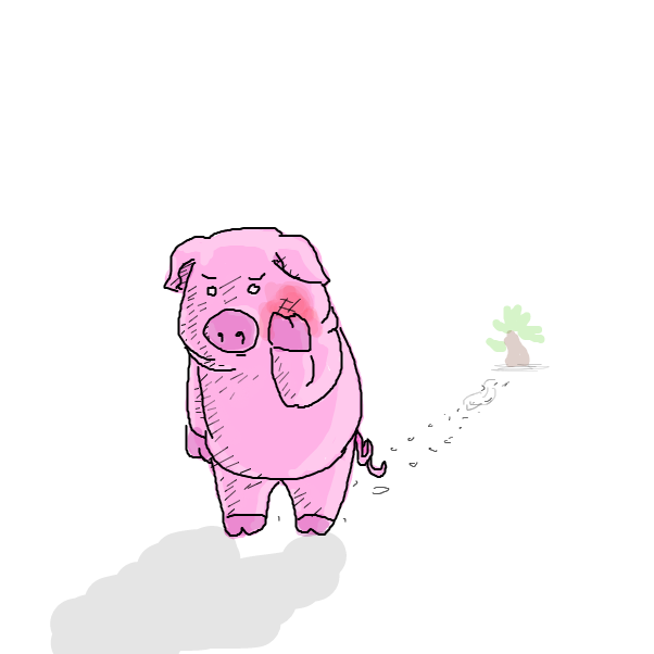 Drawing in Paige Pig by Robro