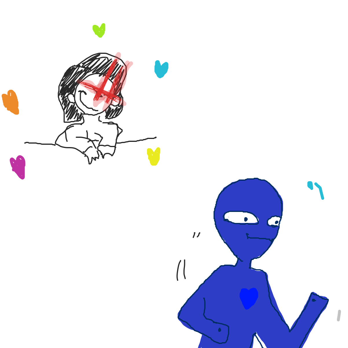 Drawing in Intro to my comics~ by EvanIsHere