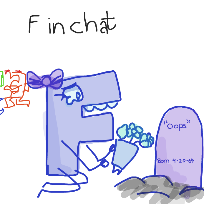 Forlorn, finicky, flustered, feminine F - Online Drawing Game Comic Strip Panel by wrecktangle