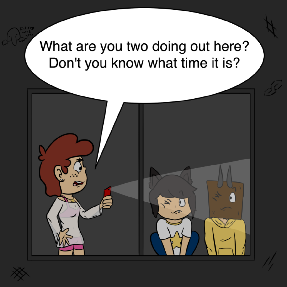 Dylan had a change of costume (to show that it's later 😋) - Online Drawing Game Comic Strip Panel by CherryFlavored