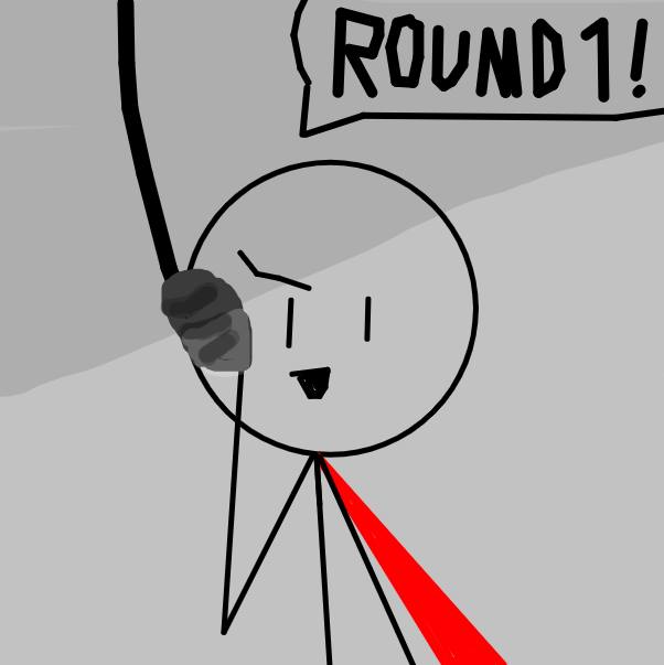 (insert "FIGHT" in next panel) - Online Drawing Game Comic Strip Panel by FunOBot