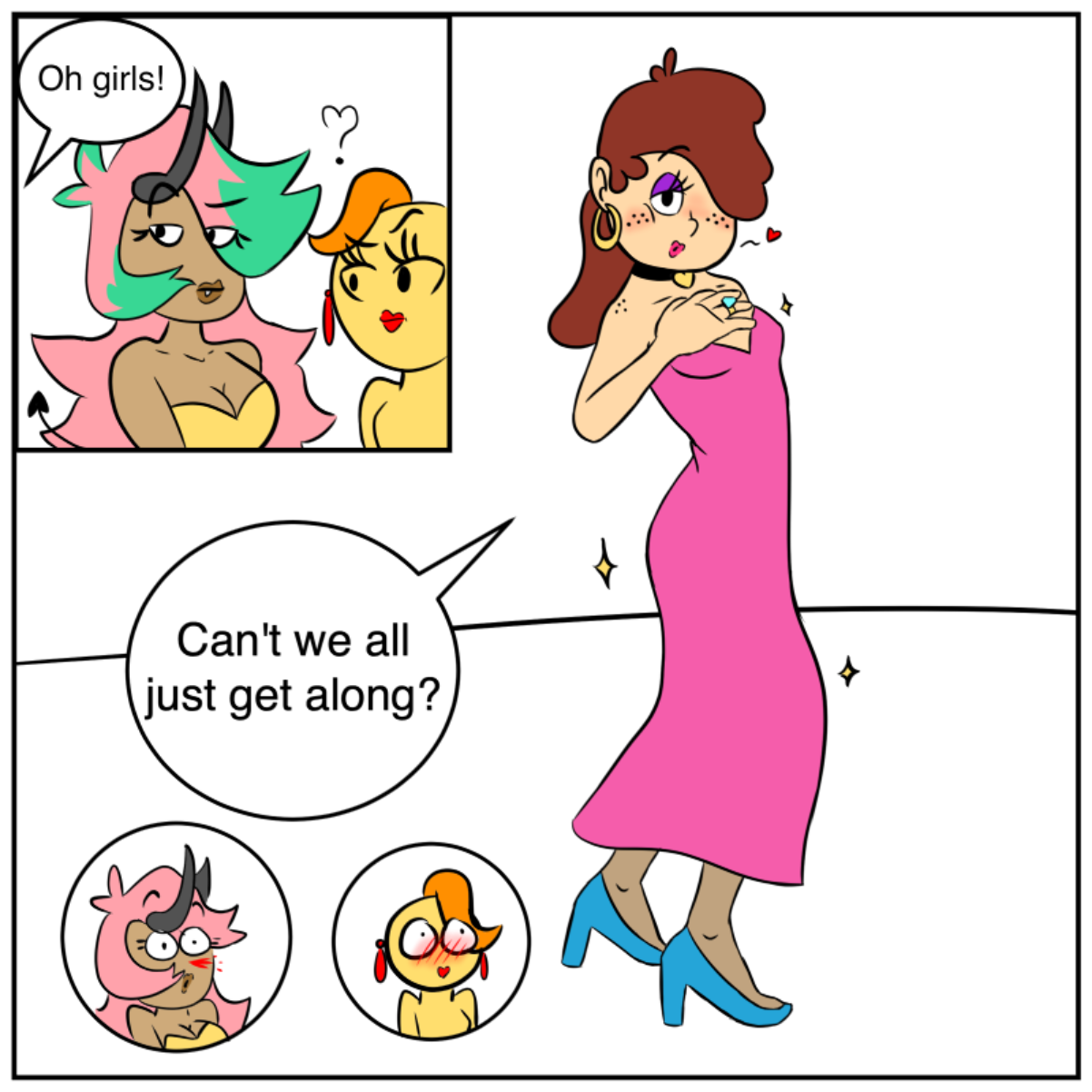 bow down before your TRUE qween - Online Drawing Game Comic Strip Panel by CherryFlavored