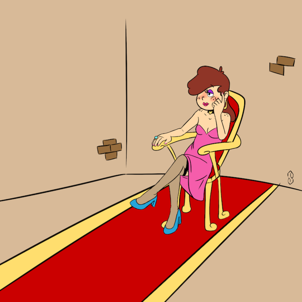 I really liked how Queen Dylan looked so I decided to use her in another jam. - Online Drawing Game Comic Strip Panel by CherryFlavored