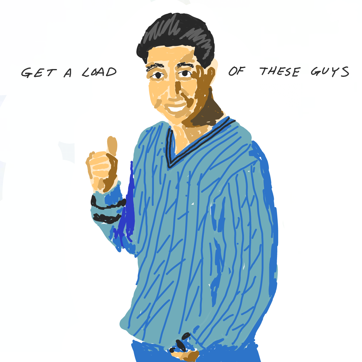 Drawing in spange by Potato Man