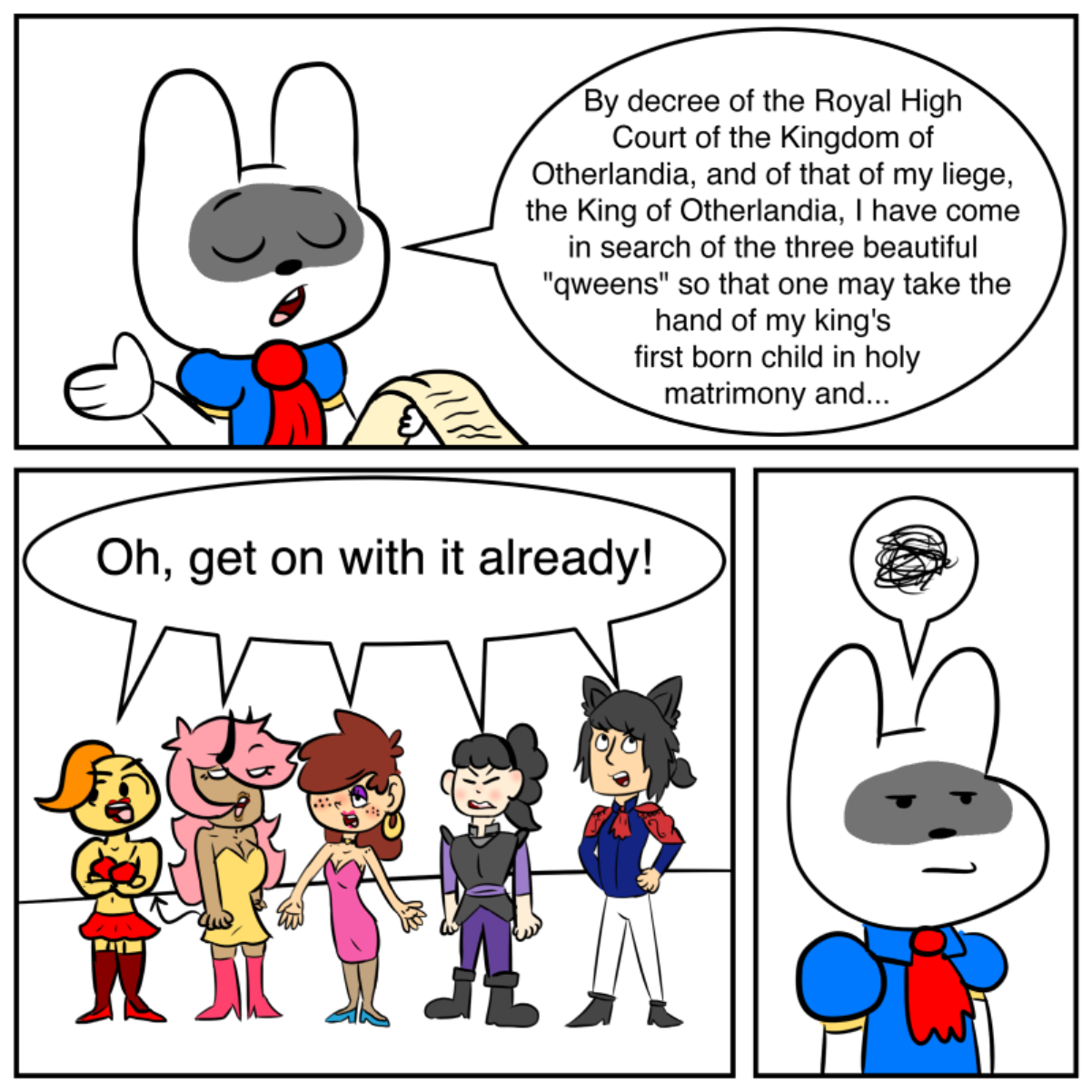 So many suitors. - Online Drawing Game Comic Strip Panel by CherryFlavored