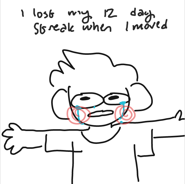 Drawing in I lost my 14 day streak by DistantEggSong