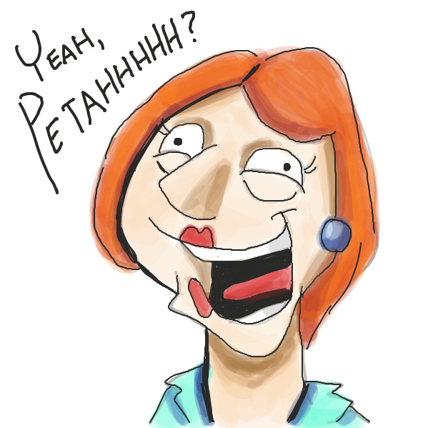 Lois responding back to Peter. - Online Drawing Game Comic Strip Panel by Loco-L