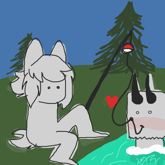 He caught one! - Online Drawing Game Comic Strip Panel by wrecktangle