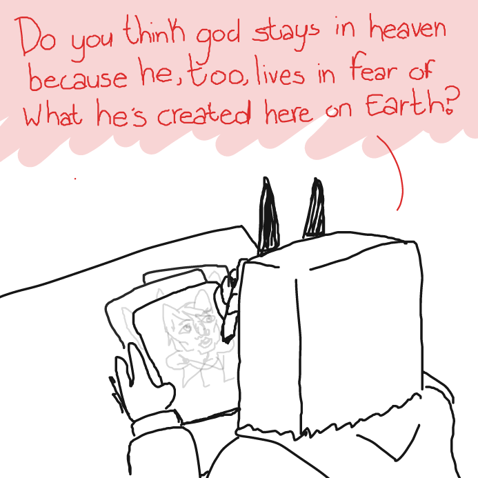 What happens when Val tries to draw Seb - Online Drawing Game Comic Strip Panel by wrecktangle