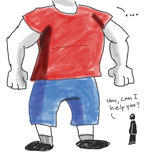 Drawing in Red Shirt Guy by Loco-L