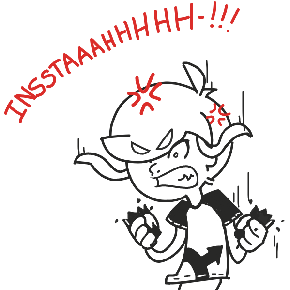 been having ig trouble today ffff . . . so yea - Online Drawing Game Comic Strip Panel by Cake Emoji