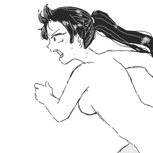 Drawing in GET NAKED AND RUN LMAO by [REDACTED]
