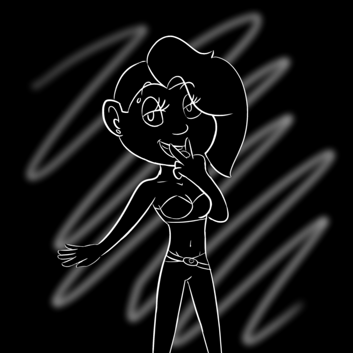 This is my other OC, Chris. She's kinda metal - Online Drawing Game Comic Strip Panel by CherryFlavored