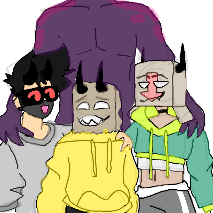 I forget what color satan is so now he's purple - Online Drawing Game Comic Strip Panel by wrecktangle