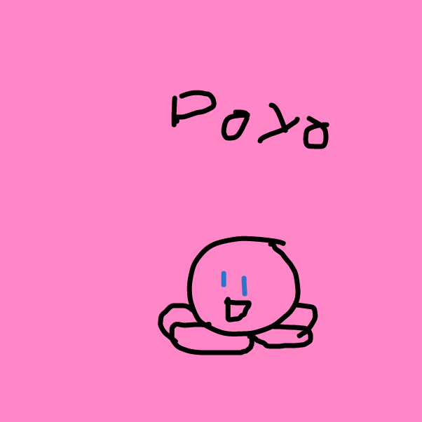 Kirby starts a new day by saying poyo - Online Drawing Game Comic Strip Panel by kirbfan100