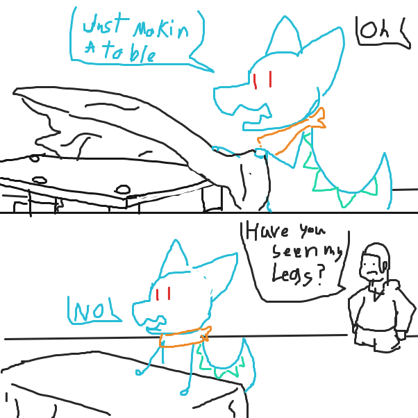 Drawing in Legs by Derren