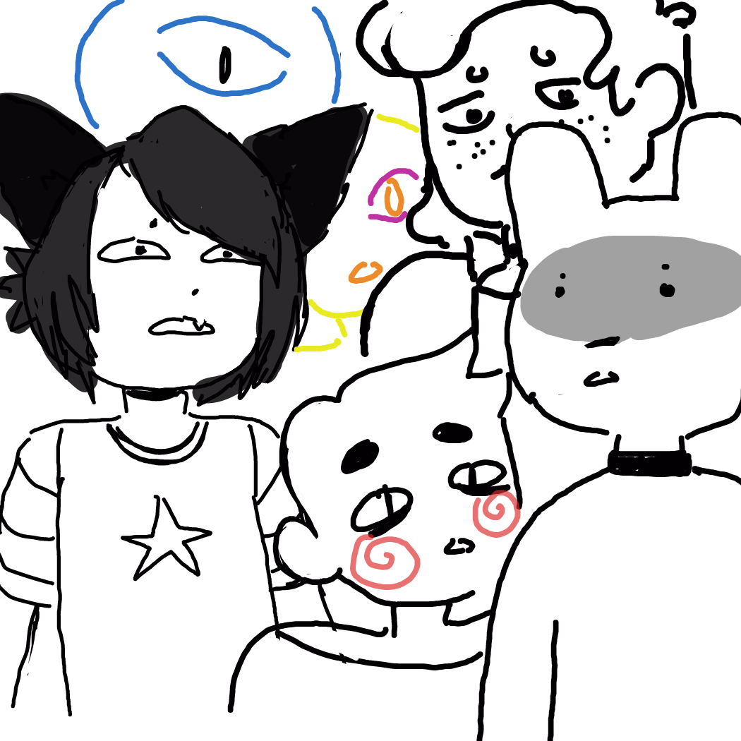 Are yall stuck in a elevator? - Online Drawing Game Comic Strip Panel by Rednightlights