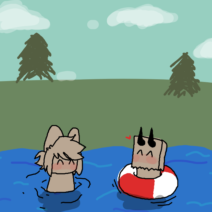 You'll be able to swim in no time ^^ - Online Drawing Game Comic Strip Panel by wrecktangle