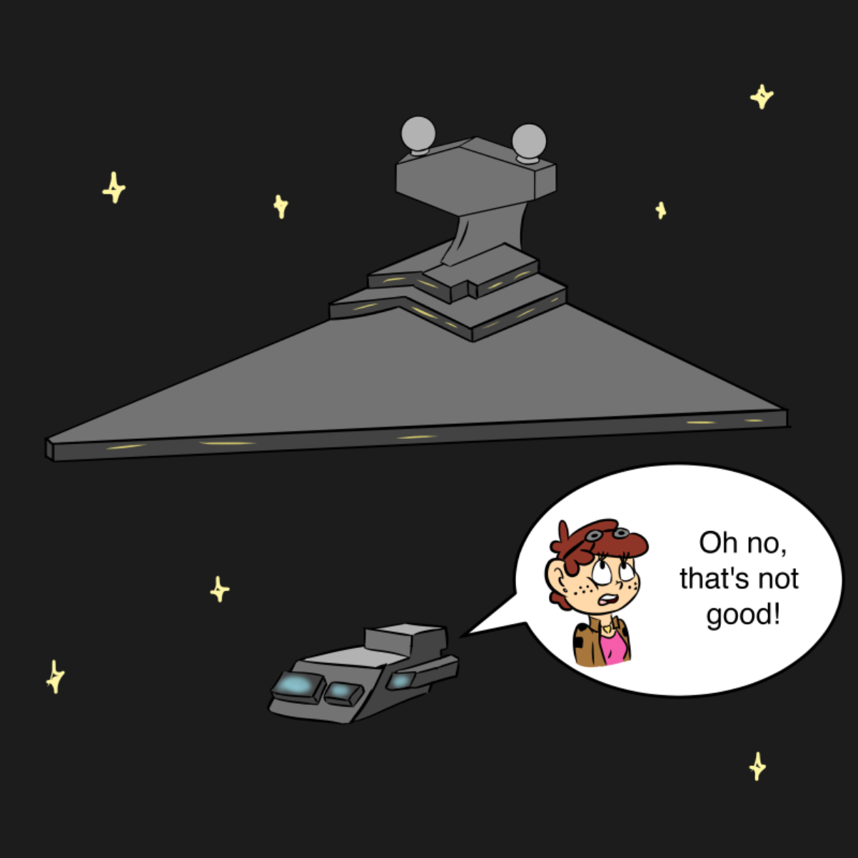 I've been consuming a lot of Star Wars media lately.  - Online Drawing Game Comic Strip Panel by CherryFlavored