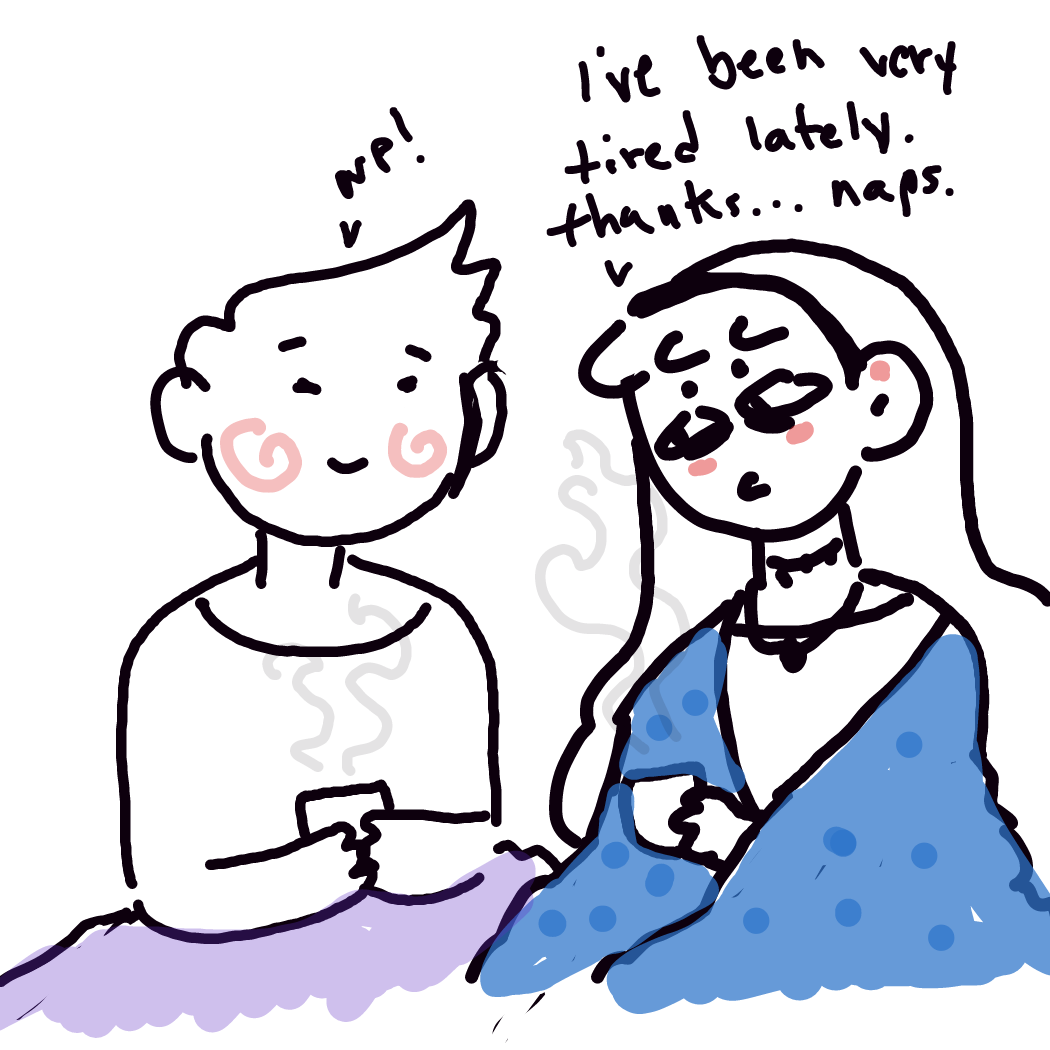 Ive been feeling tired so much much lately.  - Online Drawing Game Comic Strip Panel by Rednightlights