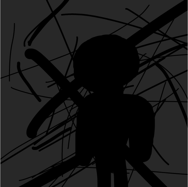 First panel in void man drawn in our free online drawing game