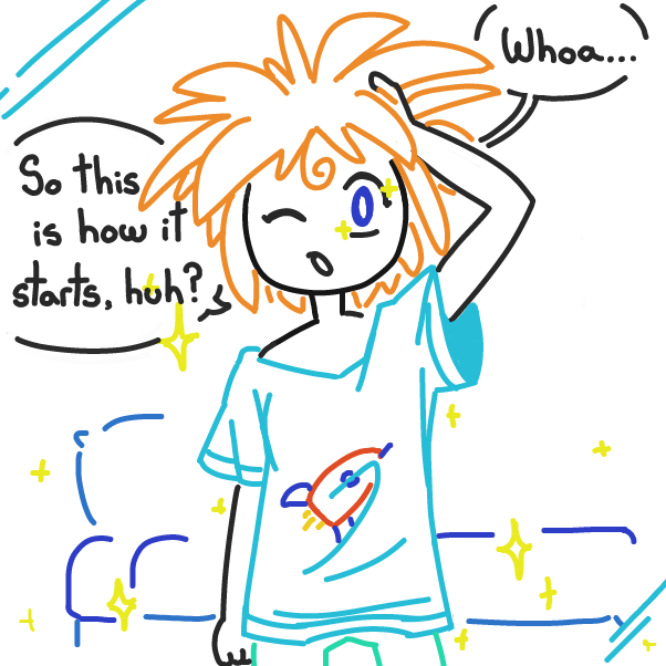 Drawing in .Theday it began by Cake Emoji