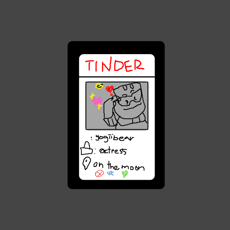 Drawing in Tinder jam by yogiibear
