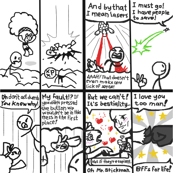  - Online Drawing Game Comic Strip Panel by SeanTrunks