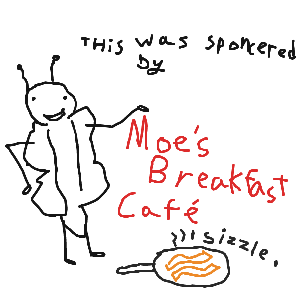 Drawing in Breakfast time for Henry Hippo and Betsy Butterfly by Ember