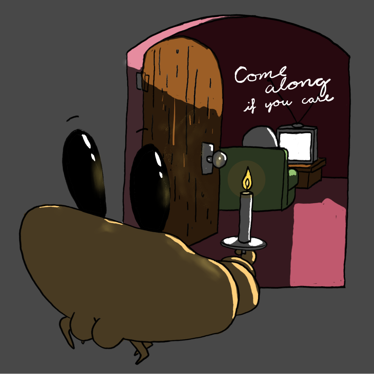 Drawing in The Amboy Dukes Cautioned Me by Potato Man