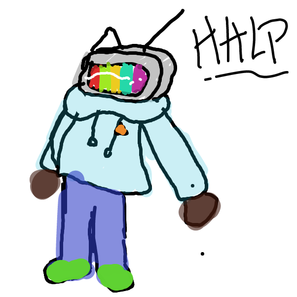 I am used to drawing on my drawing tablet, dear god my fat fingers did not help at all. - Online Drawing Game Comic Strip Panel by Michael_Mayonaise