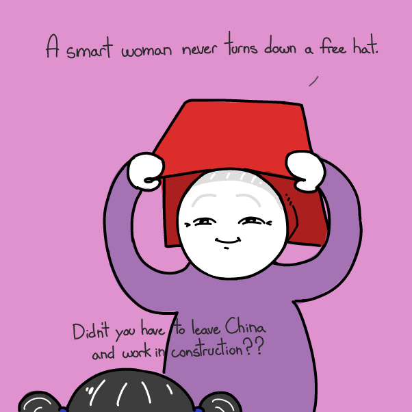 Drawing in life of samsui woman by Cake Emoji