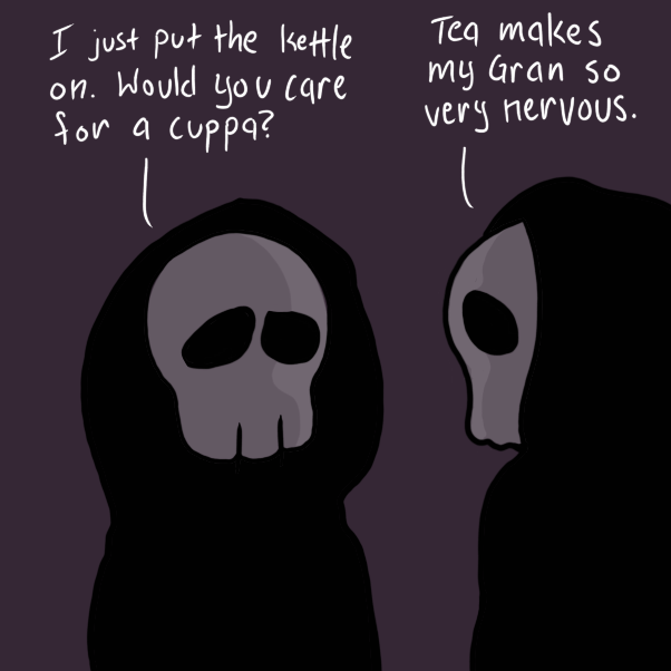Let me just parry that question. - Online Drawing Game Comic Strip Panel by Wizard Croissant