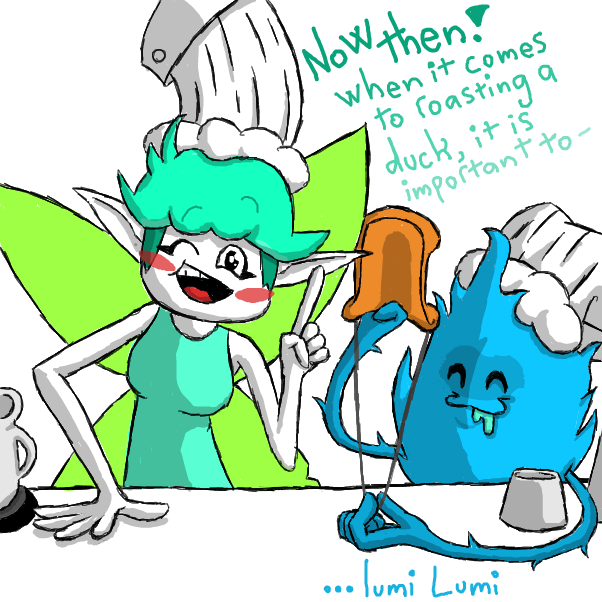 Drawing in Cooking With Farie and Lumi by Jyke The Person