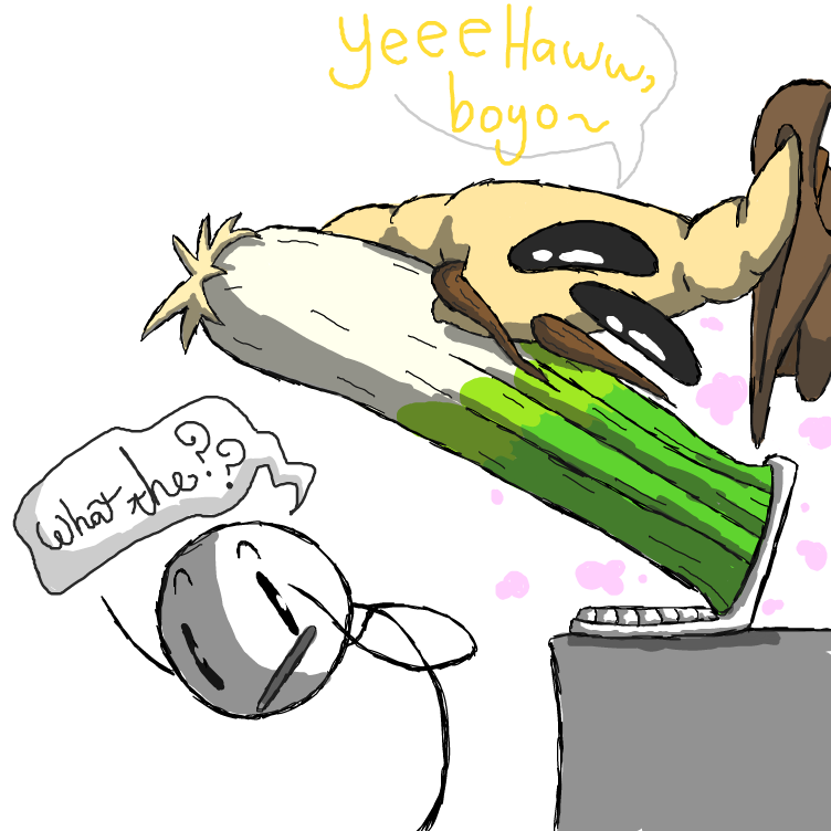 Drawing in Leeks by Jyke The Person