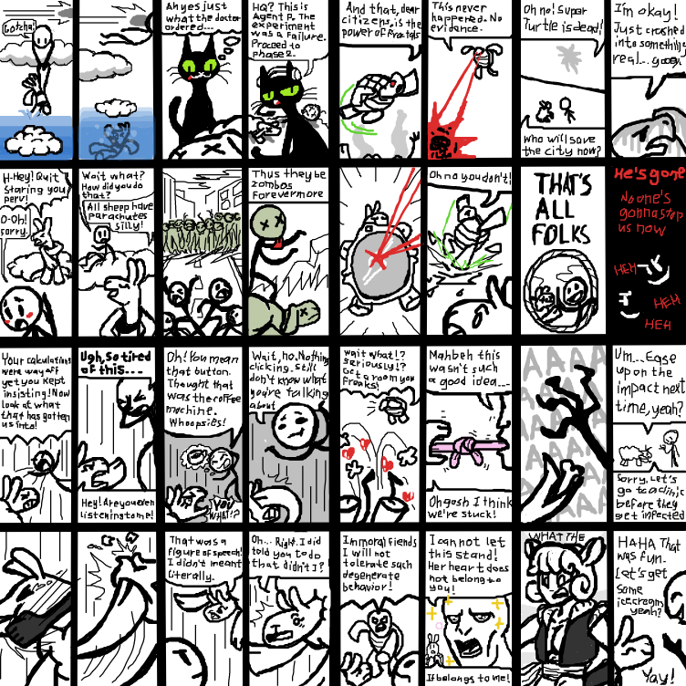  - Online Drawing Game Comic Strip Panel by SeanTrunks