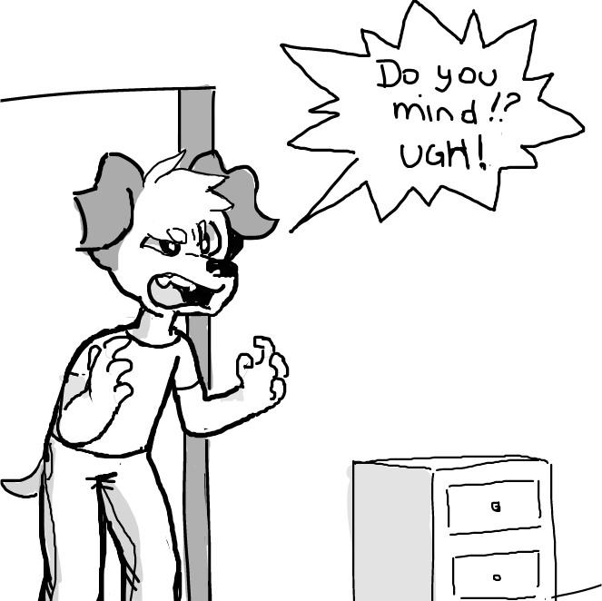 (Optional): Keep it rolling with the: "Do you mind? Ugh!" - Online Drawing Game Comic Strip Panel by Sluggishfella