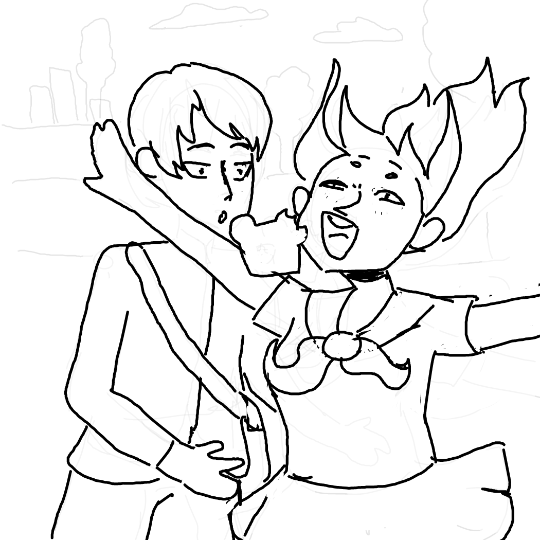 I tried for a near hour to make her arms look like they were pinwheeling? But didnt work out! - Online Drawing Game Comic Strip Panel by Rednightlights