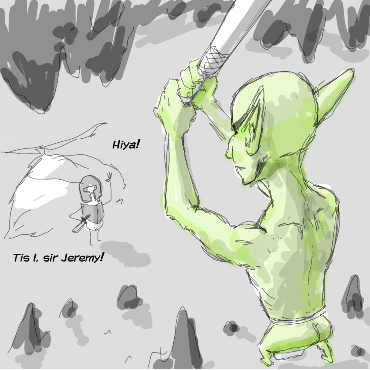  - Online Drawing Game Comic Strip Panel by Potato Man