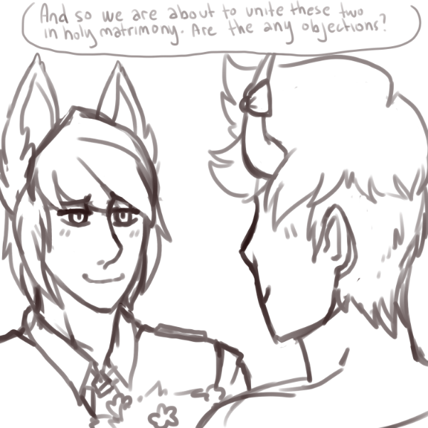 Drawing in Who's the lucky man? by Nephtys