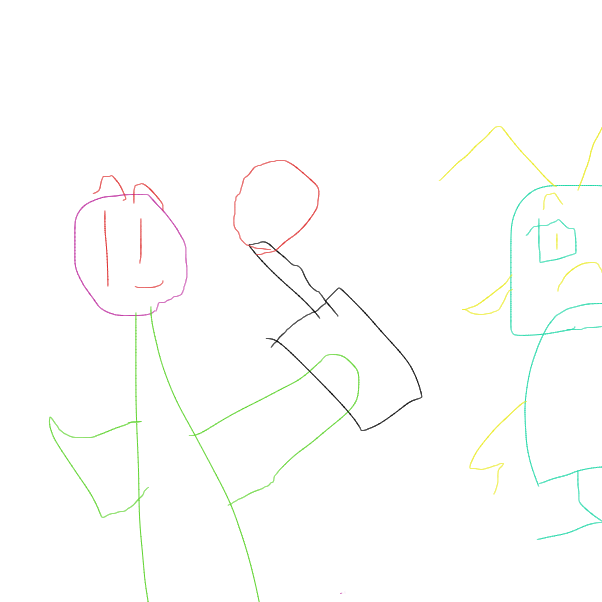 Drawing in Battle for Lego Island: Flower and Doodlebug by HappySquid