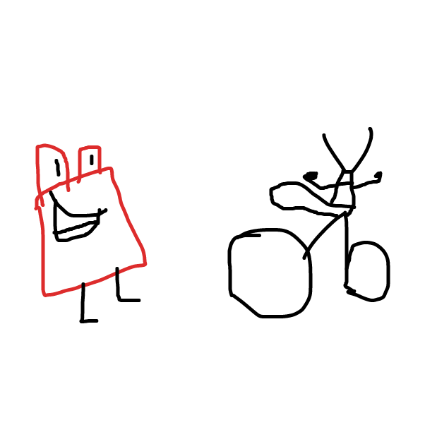 Drawing in Battle for Lego Island: Bicycle Race by HappySquid