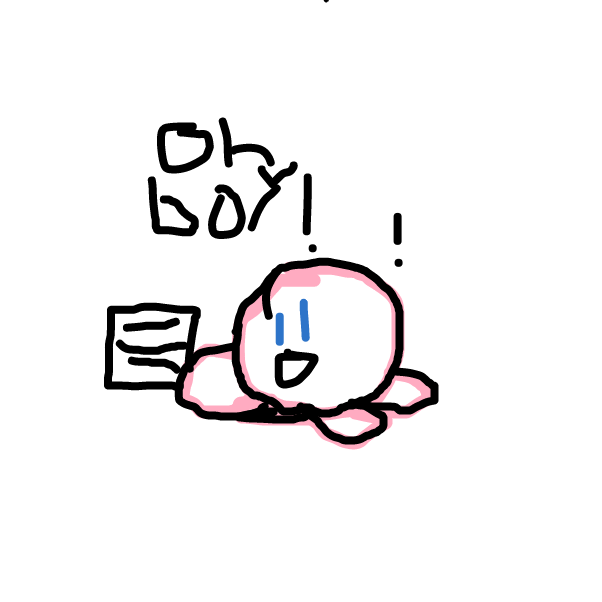 After Kirby finished his green brownie, He invited all the Kirbys around. - Online Drawing Game Comic Strip Panel by kirbfan100