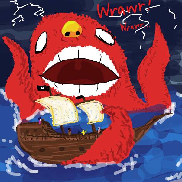 pay no attention to the fact that theres a green tentacle in the prev panel. *hey, i wanna self-insert too, yknow* - Online Drawing Game Comic Strip Panel by Robro