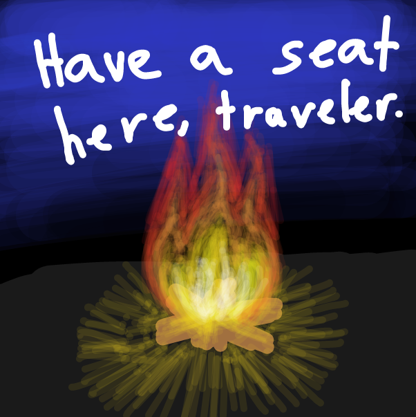 Drawing in rest here, traveler by ItzAki