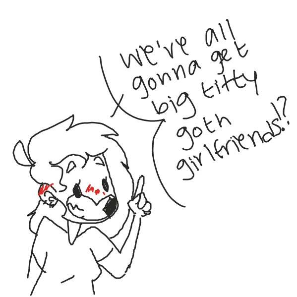 Drawing in GOOD NEWS EVERYONE! by y3liak