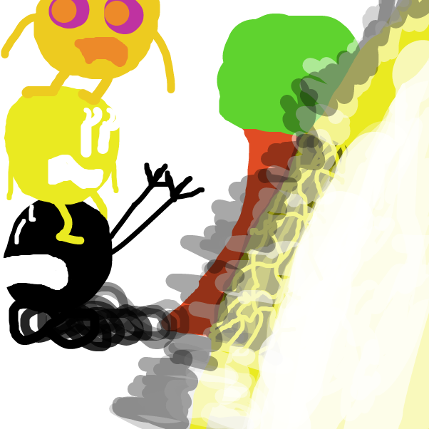 Red explodes and anything that touches the explosion disintegrates. - Online Drawing Game Comic Strip Panel by TheYellowMan