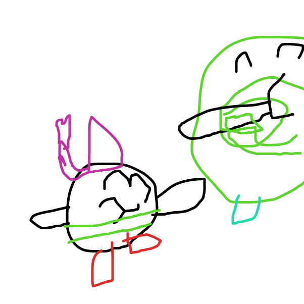 ''Thank you'' said the black Kirby as more Kirbys join in - Online Drawing Game Comic Strip Panel by HappySquid